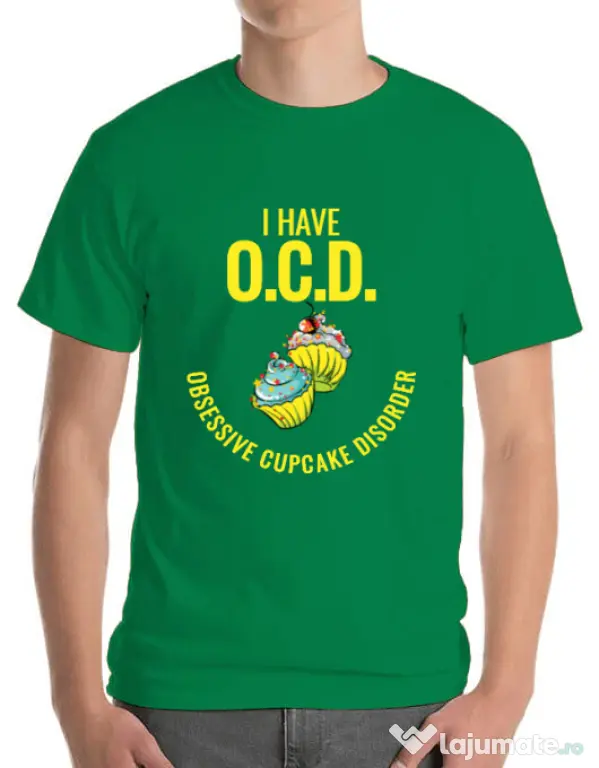 Tricou ADLER barbat Obsessive cupcake disorder Verde mediu