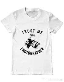 Tricou ADLER barbat I’m a photographer Alb