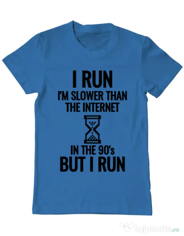 Tricou ADLER barbat I run Albastru azuriu