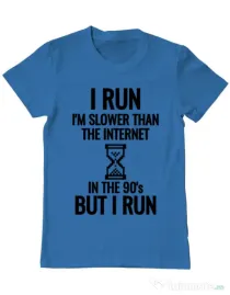 Tricou ADLER barbat I run Albastru azuriu