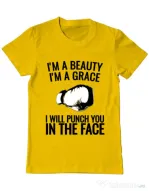 Tricou ADLER barbat I am a grace Galben