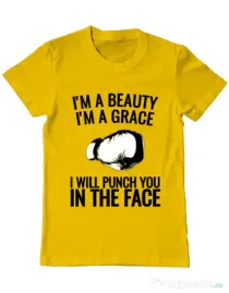 Tricou ADLER barbat I am a grace Galben