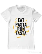 Tricou ADLER barbat Eat pasta Alb
