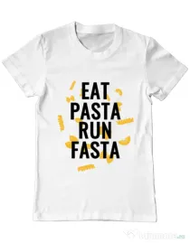Tricou ADLER barbat Eat pasta Alb