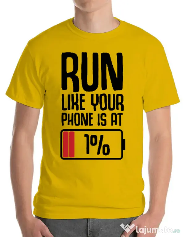 Tricou ADLER barbat Run Galben