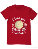 Tricou ADLER barbat To the moon and back Rosu