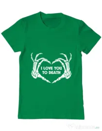 Tricou ADLER barbat Love you to death Verde mediu