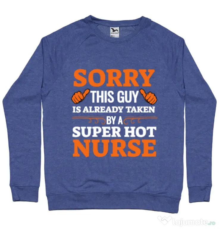 Bluza ADLER barbat This guy is taken Albastru melanj