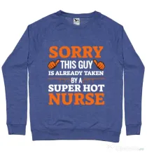 Bluza ADLER barbat This guy is taken Albastru melanj