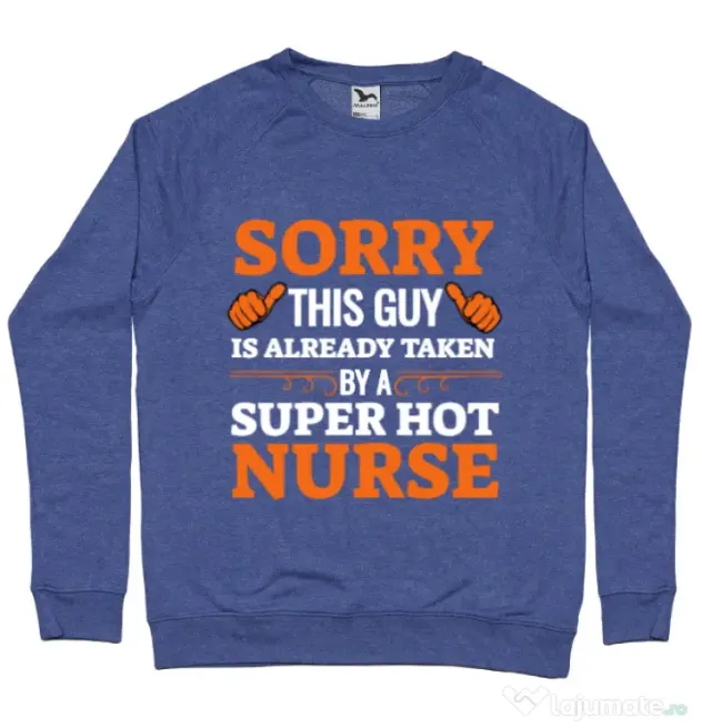 Bluza ADLER barbat This guy is taken Albastru melanj