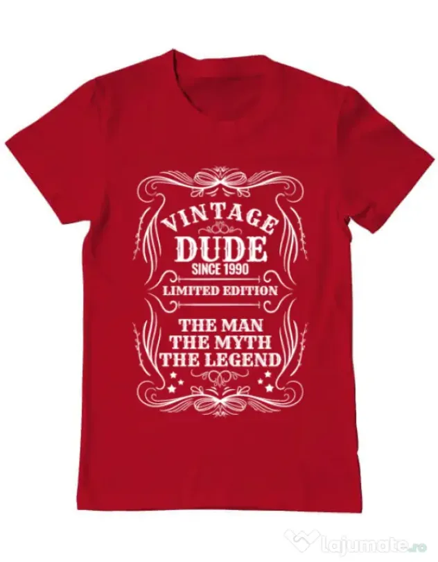 Tricou ADLER barbat Vintage dude Rosu