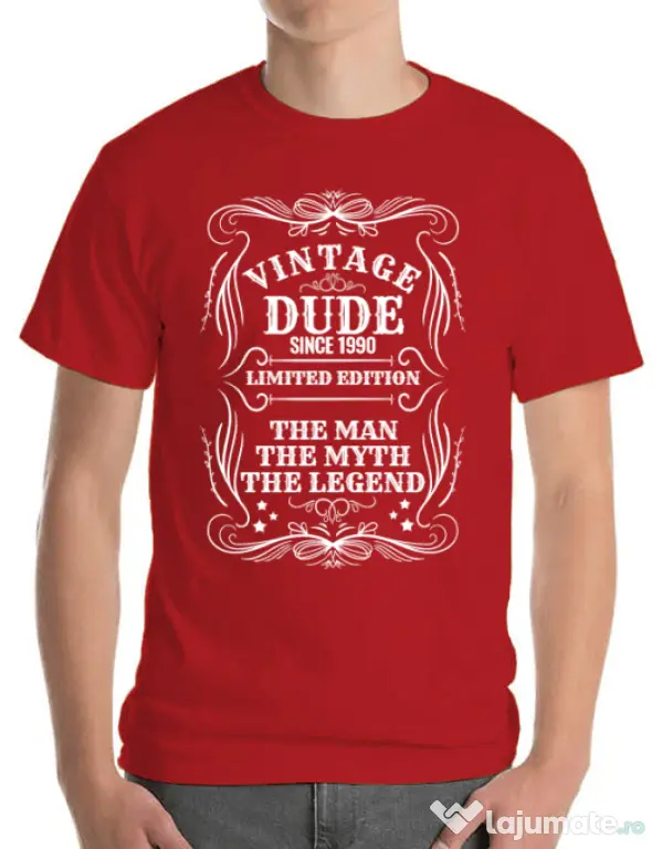 Tricou ADLER barbat Vintage dude Rosu