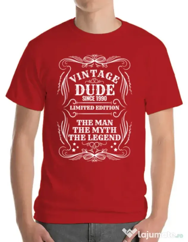 Tricou ADLER barbat Vintage dude Rosu