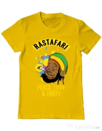 Tricou ADLER barbat Rastafari Galben
