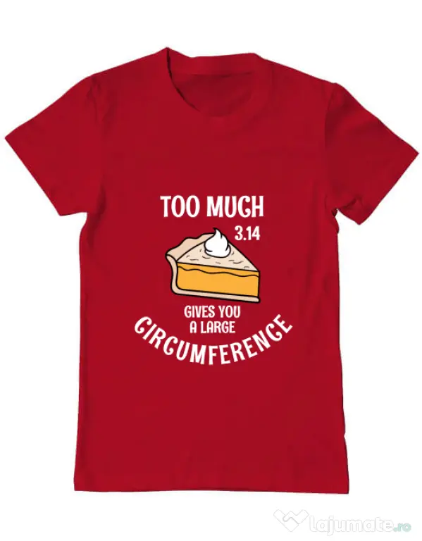 Tricou ADLER barbat Too much pie Rosu