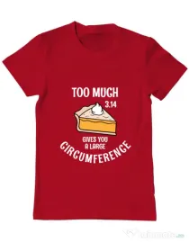 Tricou ADLER barbat Too much pie Rosu