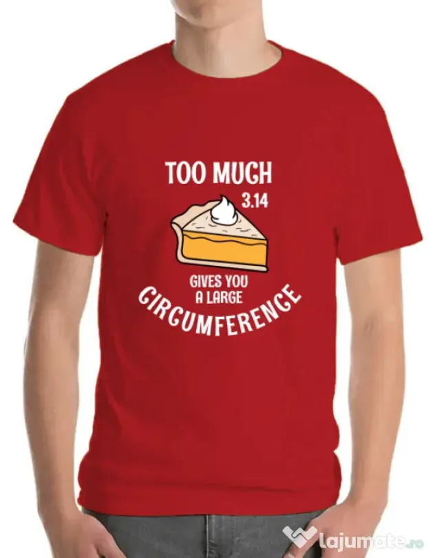 Tricou ADLER barbat Too much pie Rosu