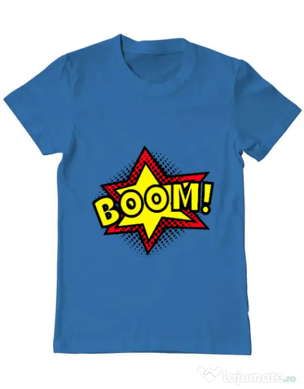 Tricou ADLER barbat Boom! Albastru azuriu