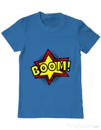 Tricou ADLER barbat Boom! Albastru azuriu