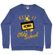 Bluza ADLER barbat Keep it old school Albastru melanj