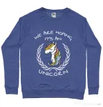 Bluza ADLER barbat Hoping for an unicorn Albastru melanj