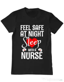 Tricou ADLER barbat Feel safe at night Negru