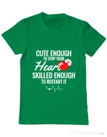 Tricou ADLER barbat Cute enough Verde mediu