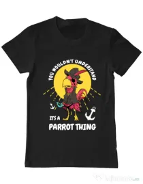 Tricou ADLER barbat It’s a parrot thing Negru