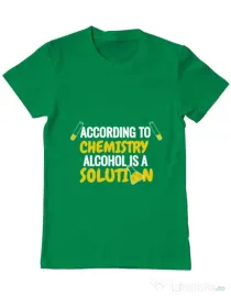 Tricou ADLER barbat Alcohol is a solution Verde mediu