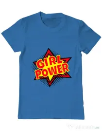 Tricou ADLER barbat Girl power Albastru azuriu