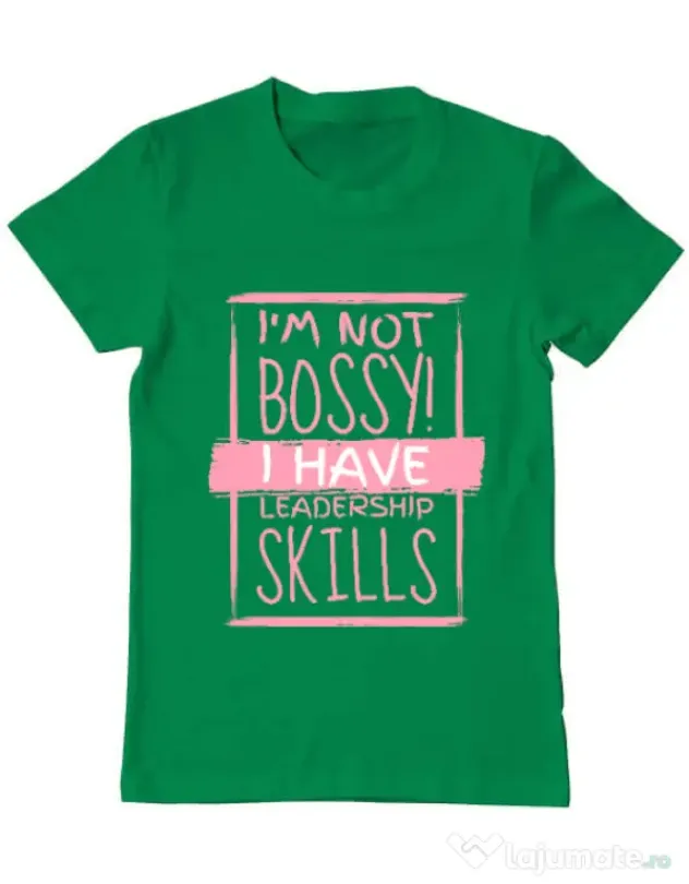Tricou ADLER barbat I’m not bossy Verde mediu