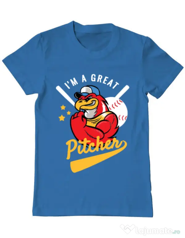 Tricou ADLER barbat Great pitcher Albastru azuriu