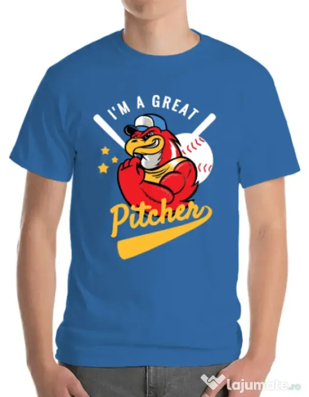 Tricou ADLER barbat Great pitcher Albastru azuriu