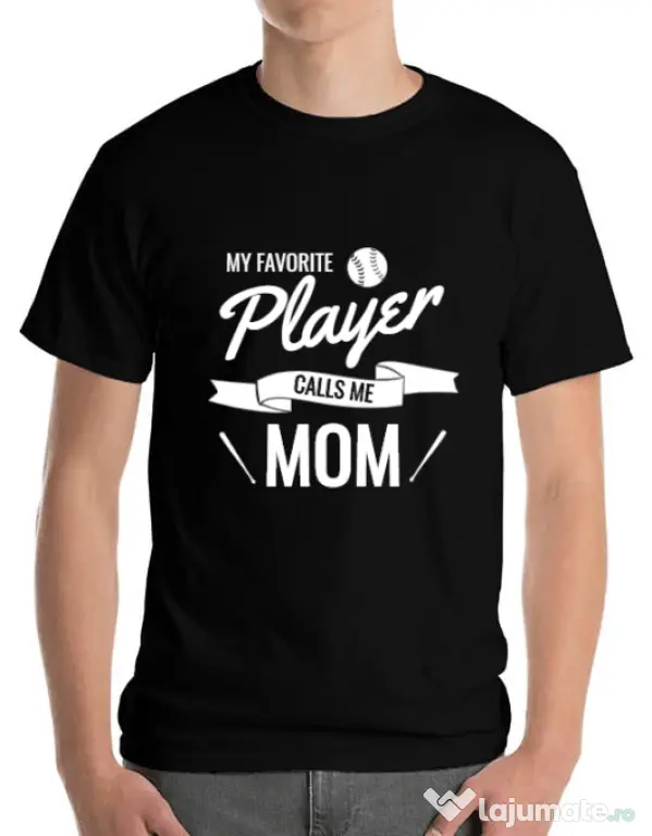 Tricou ADLER barbat My favorite player Negru