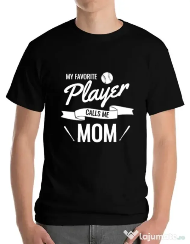 Tricou ADLER barbat My favorite player Negru