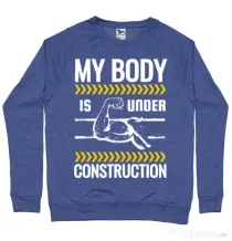 Bluza ADLER barbat Under construction Albastru melanj