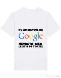 Tricou STANLEY STELLA barbat Nu am nevoie de google Alb