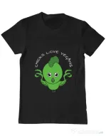 Tricou ADLER barbat Chicks love vegans Negru