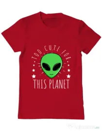 Tricou ADLER barbat Too cute Rosu