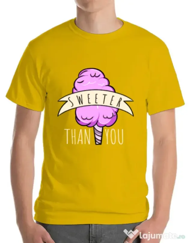 Tricou ADLER barbat Sweeter than you Galben