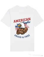 Tricou STANLEY STELLA barbat American eagles Alb