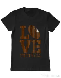 Tricou ADLER barbat Love football Negru