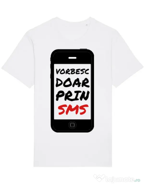 Tricou STANLEY STELLA barbat Vorbesc doar prin sms Alb