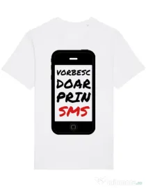 Tricou STANLEY STELLA barbat Vorbesc doar prin sms Alb