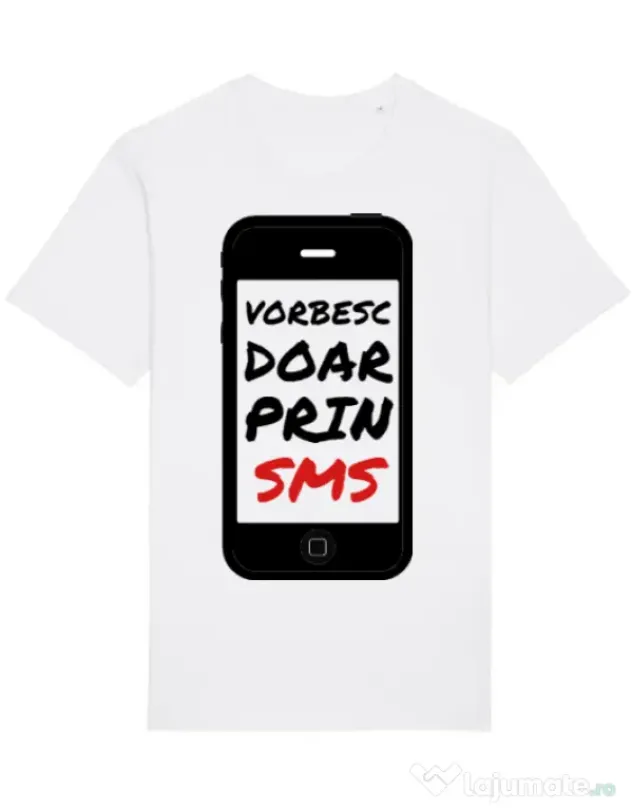 Tricou STANLEY STELLA barbat Vorbesc doar prin sms Alb