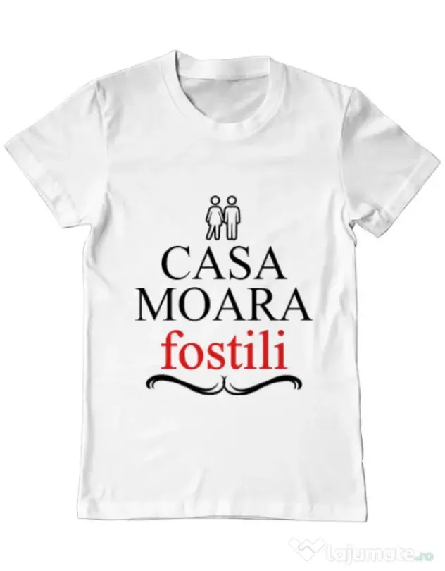 Tricou ADLER barbat Casa moara fostili Alb