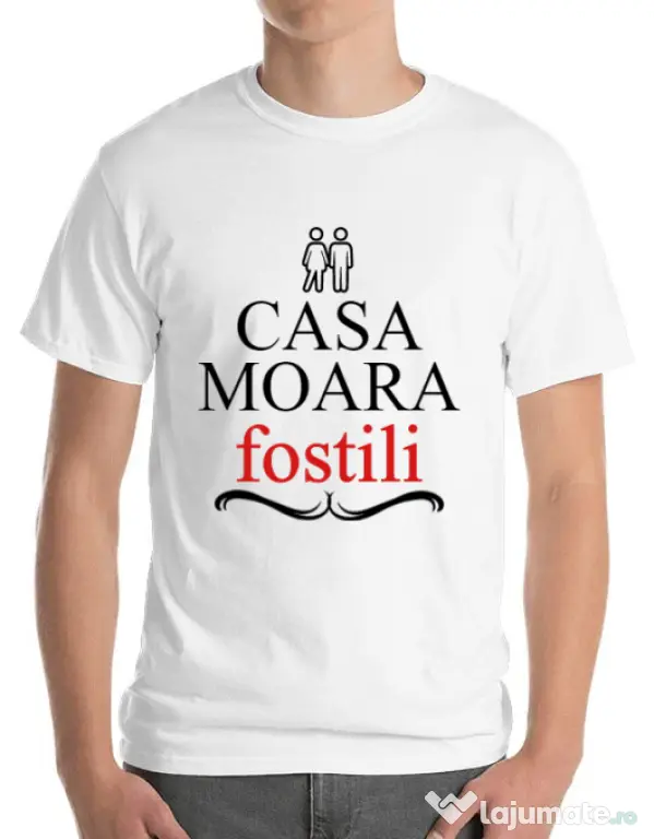 Tricou ADLER barbat Casa moara fostili Alb