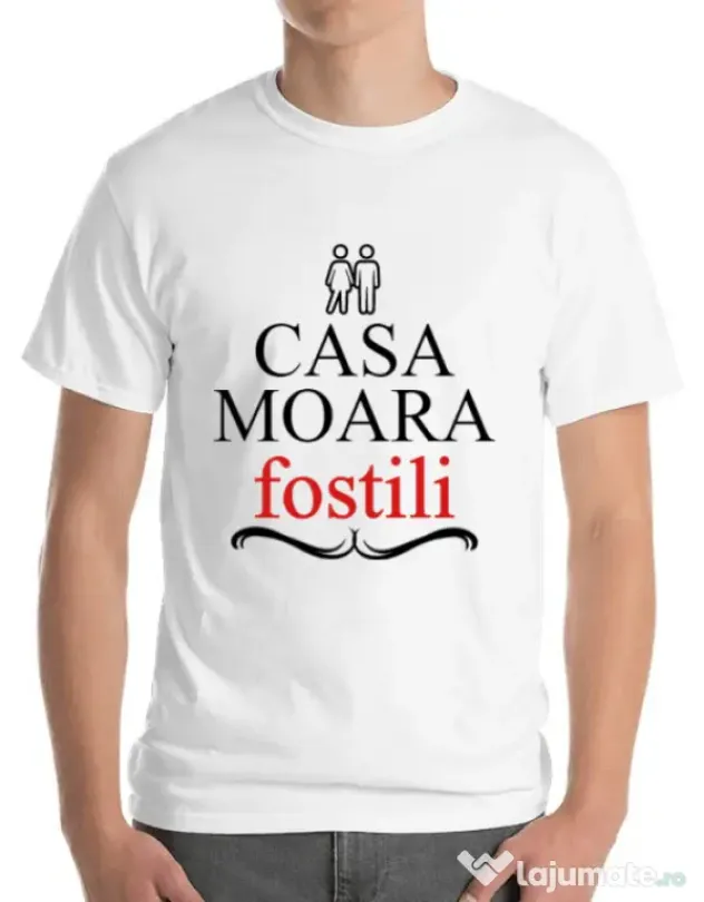 Tricou ADLER barbat Casa moara fostili Alb