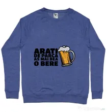 Bluza ADLER barbat As mai bea o bere Albastru melanj