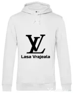 Hoodie barbat cu gluga Lasa vrajeala Alb